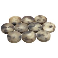 Buffalo Horn Disc, Buffalo Horn Disc, Grained, Ø 30 mm