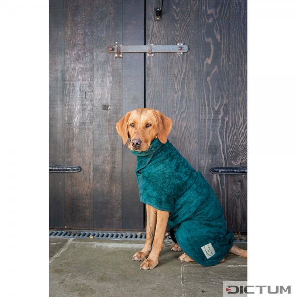 Suchý kabát pro psy, kolekce Classic, lahvově zelená, velikost M/L