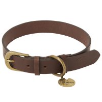 Collare per cani Le Chameau, pelle, marrone scuro, taglia L