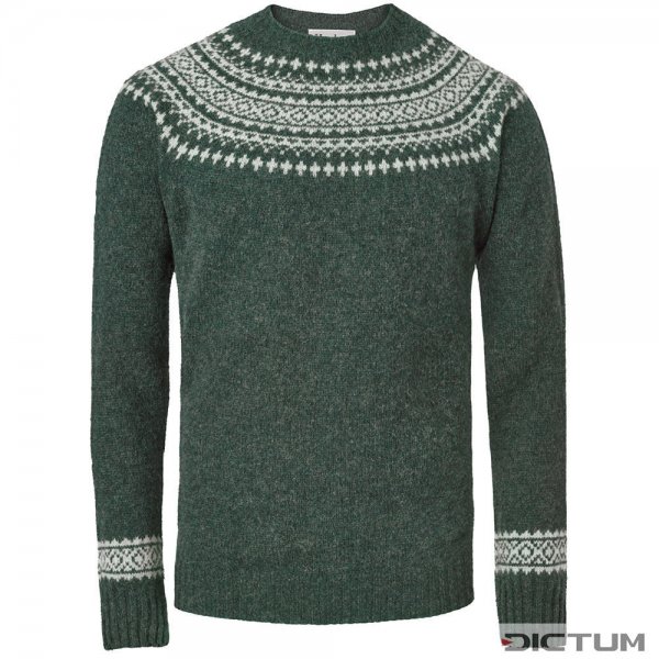 Herren Shetland Pullover, fichtengrün, Größe XL