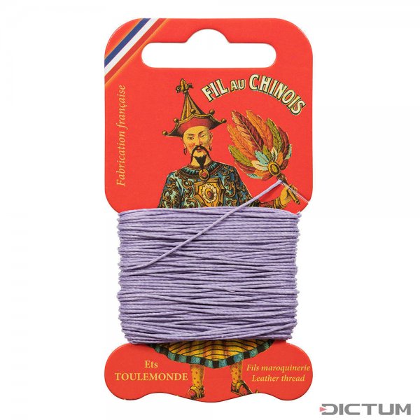 »Fil au Chinois« Waxed Linen Thread, Light Violet, 15 m