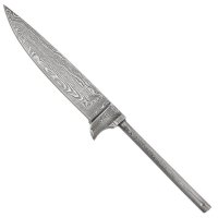 Round Stick Tang Blade Blank with Bolster, Blade Length 90 mm