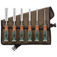 Stubai Chisels Stubai Chisels 3K-Kork-Profi, 6-Piece Set, in Cotton Tool Roll
