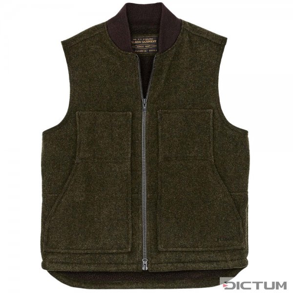 Filson Mackinaw Wool Work Vest, Forest Green, Size S