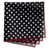 Handkerchief with Polka Handkerchief with Polka Dots, Cotton, Black
