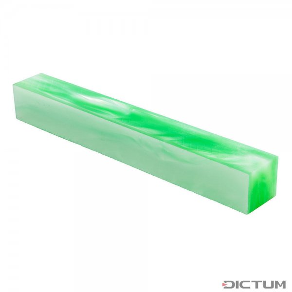 Akrylová prázdná tužka, limetkově zelená perleťová