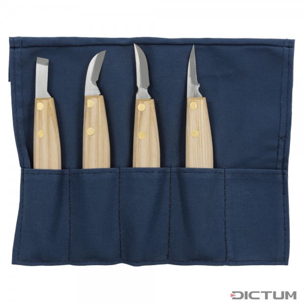 Sada japonských řezbářských nožů, 4 kusy