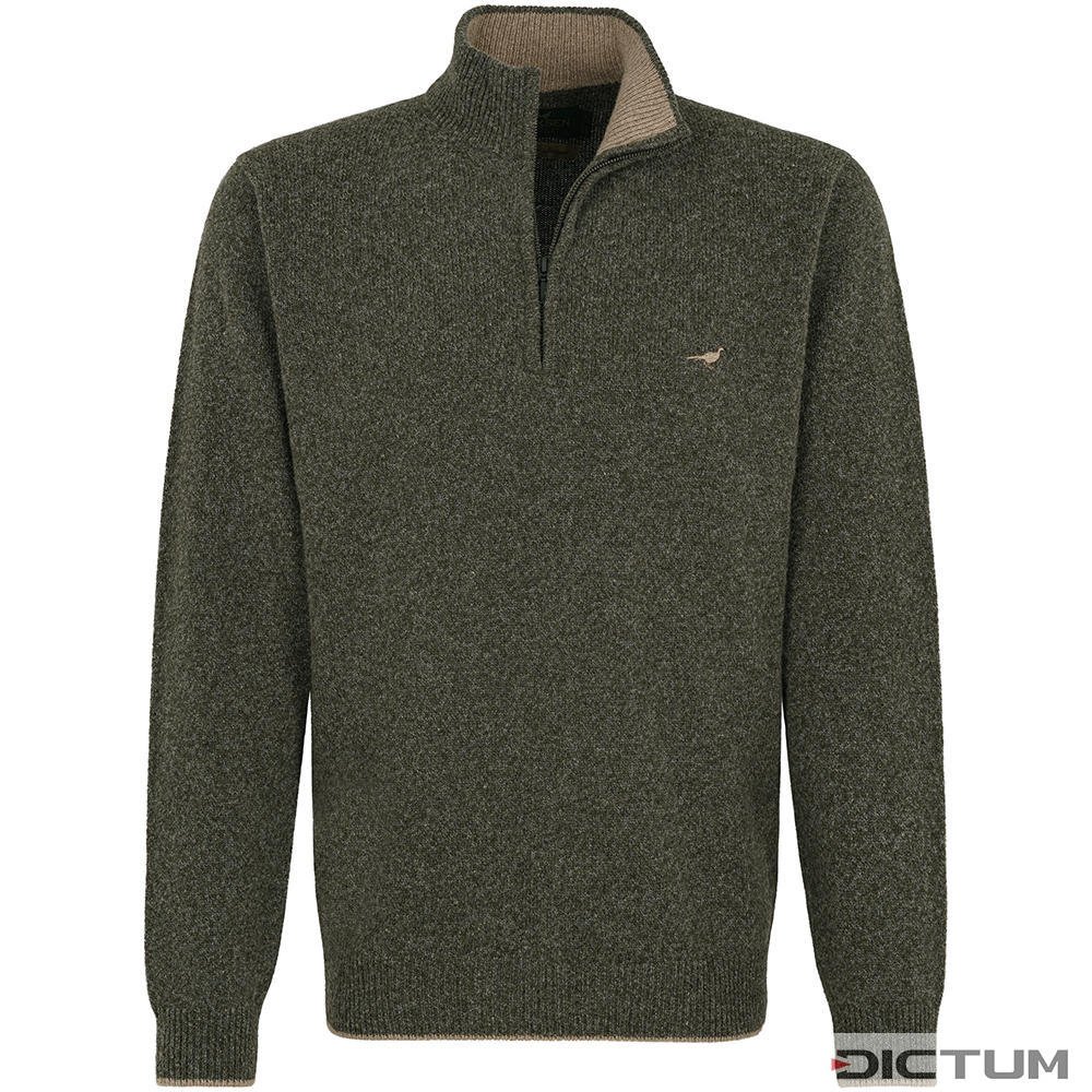 Laksen »Brompton« Men's Zip Neck Sweater, Loden, Size M