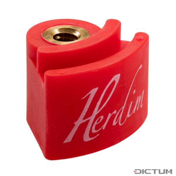 Replacement clamping pad, Violin, Viola, red, with thread, with print &quot;Herdim&quot;