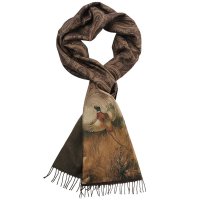 The GunDog Affair The GunDog Affair Double-faced Scarf »Pheasant«, Cashmere/Silk, Brown