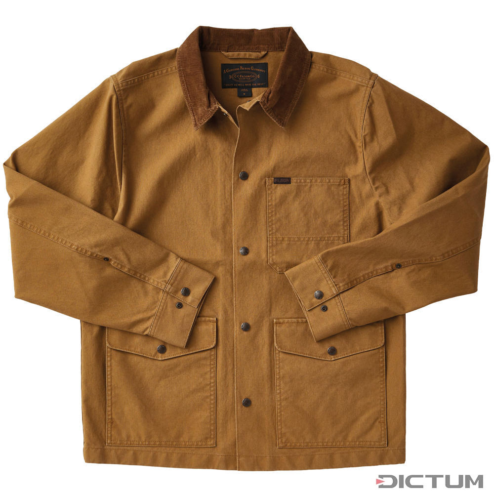 Filson Dry Tin Ranch Jacket, Dark Tan, Size XL | Jackets & Coats | Dictum