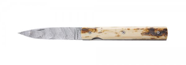 Складной нож Le Francais из дамасской стали, бивень мамонта