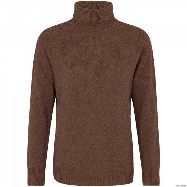 Sweter damski golf, brązowy, rozmiar XL