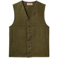 Filson Mackinaw Wool Filson Mackinaw Wool Vest, Forest Green, Size S