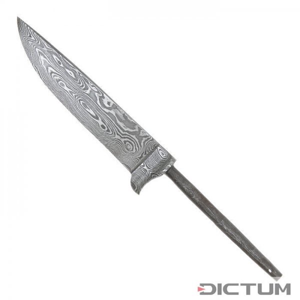 Round Stick Tang Blade Blank with Bolster, Blade Length 100 mm