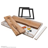 Kit di costruzione per »tavolo fiume«, rovere, senza sistema di resina eposs.