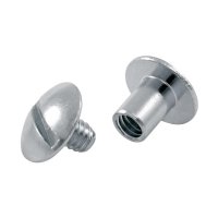 Ivan Screw Posts, 10 Pairs, Clear Length 10 mm, Nickel Plate Finish