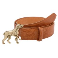 Ledergürtel, Jagdhund, Ledergürtel, Jagdhund, cognac, Größe S (85 cm)
