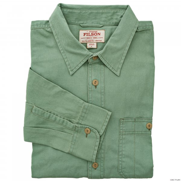 Camisa Filson Shipwright Fine Twill, flint green, talla M