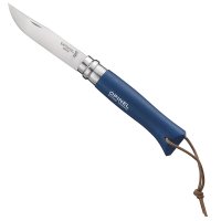 Opinel Folding Knife, No. 8, Trekking, Blue