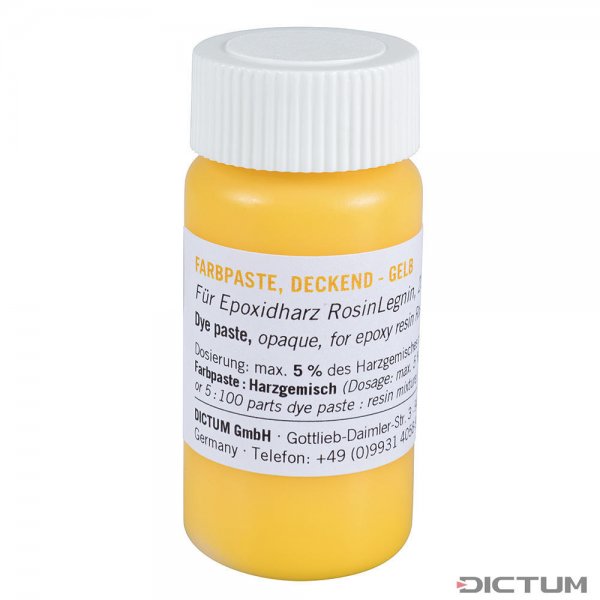RosinLegnin Farbpaste für Epoxidharz, deckend, gelb
