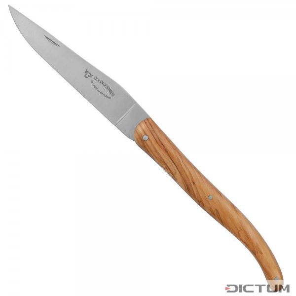 Cuchillo plegable Le Randonneur, madera de olivo