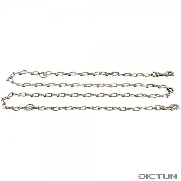 Knotted Dog Chain, Nickel-plated Steel