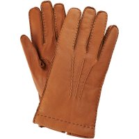 Guantes para hombre Guantes para hombre »Feldkirch«, piel de ciervo, brandy, talla 9.5
