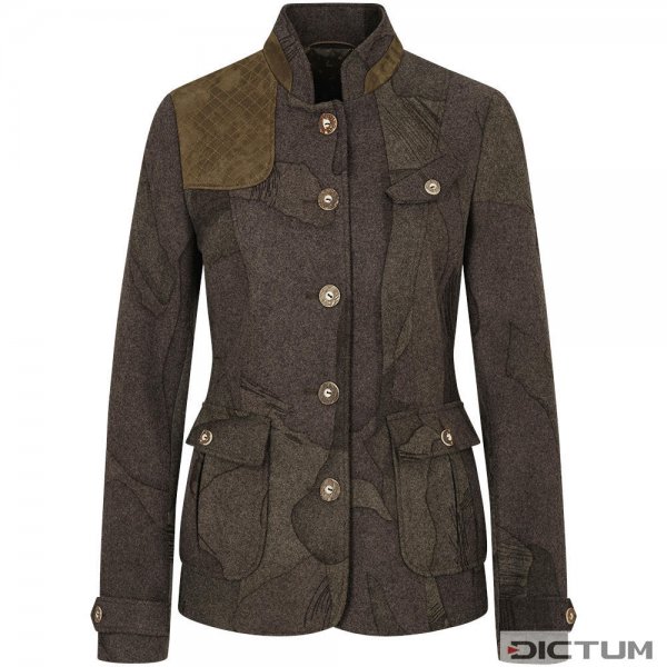 Veste en loden pour femme Habsbourg » Filippa «, boue/marron terre, taille 34