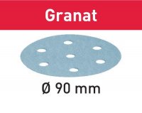 Festool Disco de lijar STF D90/6 P120 GR/100 Granat, 100 piezas