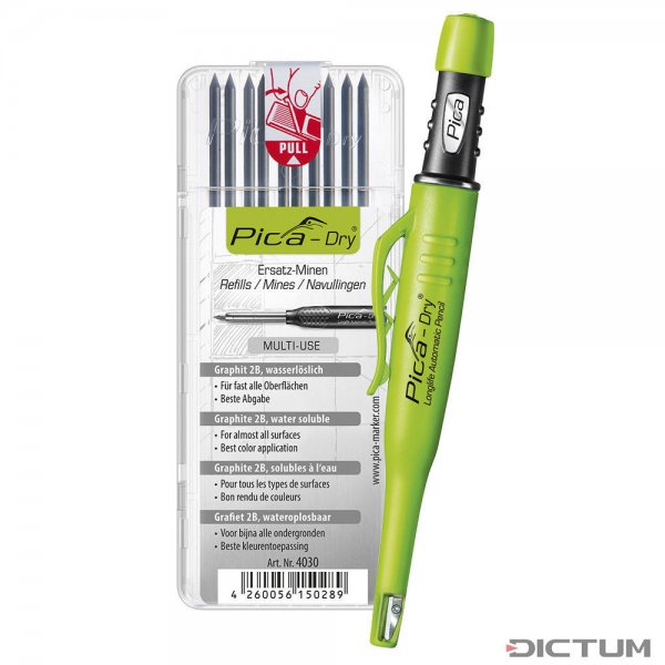 Pica DRY Longlife Automatic Pen, Set, Graphite Leads, Removable
