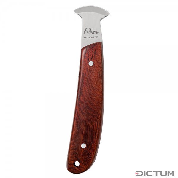 Mini cuchillo media luna Ivan, mango de madera noble