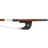 Brazilwood Bow, Nickel Silver Mounted, Round Stick, Bass 3/4 G