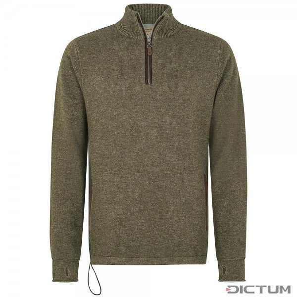 Dubarry »Feeney« Men's Zip Neck Sweater, Dusky Green, Size M