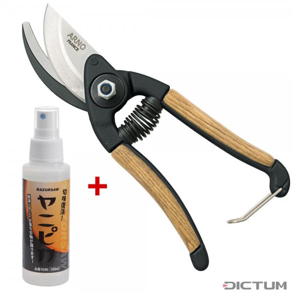 Arno French Pruning Shears, Chestnut Wood