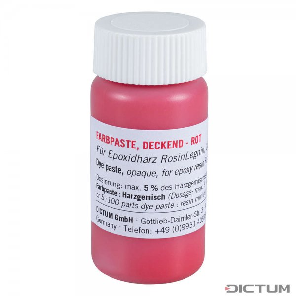 RosinLegnin Farbpaste für Epoxidharz, deckend, rot