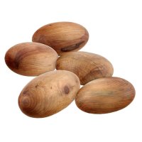 Grained Juniper, 5 Wood Pebbles