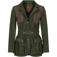 »Norfolk Highlands Lady« »Norfolk Highlands Lady« Ladies’ Leather Hunting Blazer, Army Green, Size 38