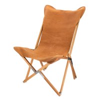 Kampier krzesło kempingowe TP (duży model) skórzane