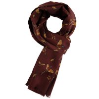Hunting Scarf, Double Hunting Scarf, Double Sided, Pheasant, Brown, 175 x 68 cm