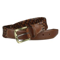 Athison Braided Leather Athison Braided Leather Belt, Brown, XS-S