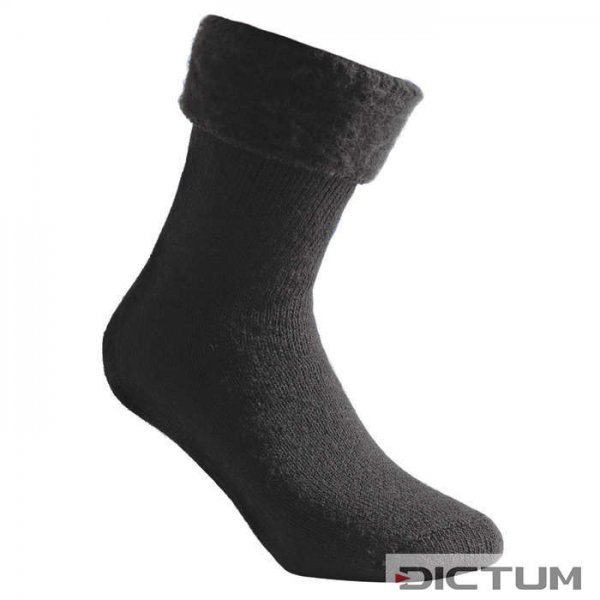 Calcetines Woolpower Liner Classic, negros, 600 g/m², talla 36-39