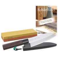Starter Set - Japanese Knife, Combination Stone, with Sharpening Primer