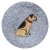 grey (motif: Border Terrier)