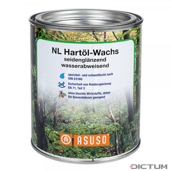 ASUSO NL Hard Oil Wax, Water-repellent, Satin Gloss, 750 ml