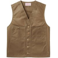 Filson Oil Tin Cloth Filson Oil Tin Cloth Vest, Dark Tan, Size S