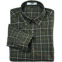 Men's Shirt, Cotton, Men's Shirt, Cotton, Chequered, Green/Beige, Size 39
