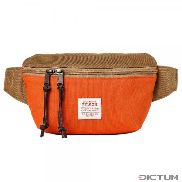 Filson Surveyor Crossbody Pack, Dark Tan/Flame