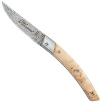 Le Thiers RLT Folding Knife Damascus, Masur Birch