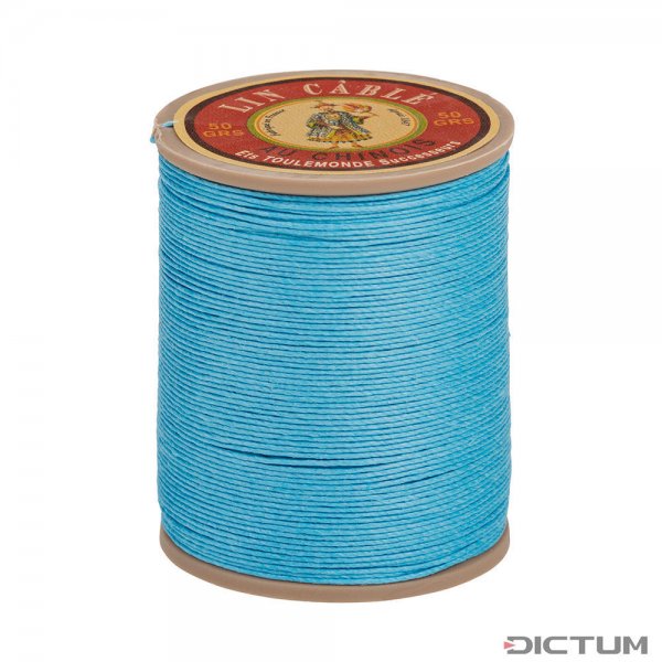 »Fil au Chinois« Waxed Linen Thread, Light Blue, 133 m